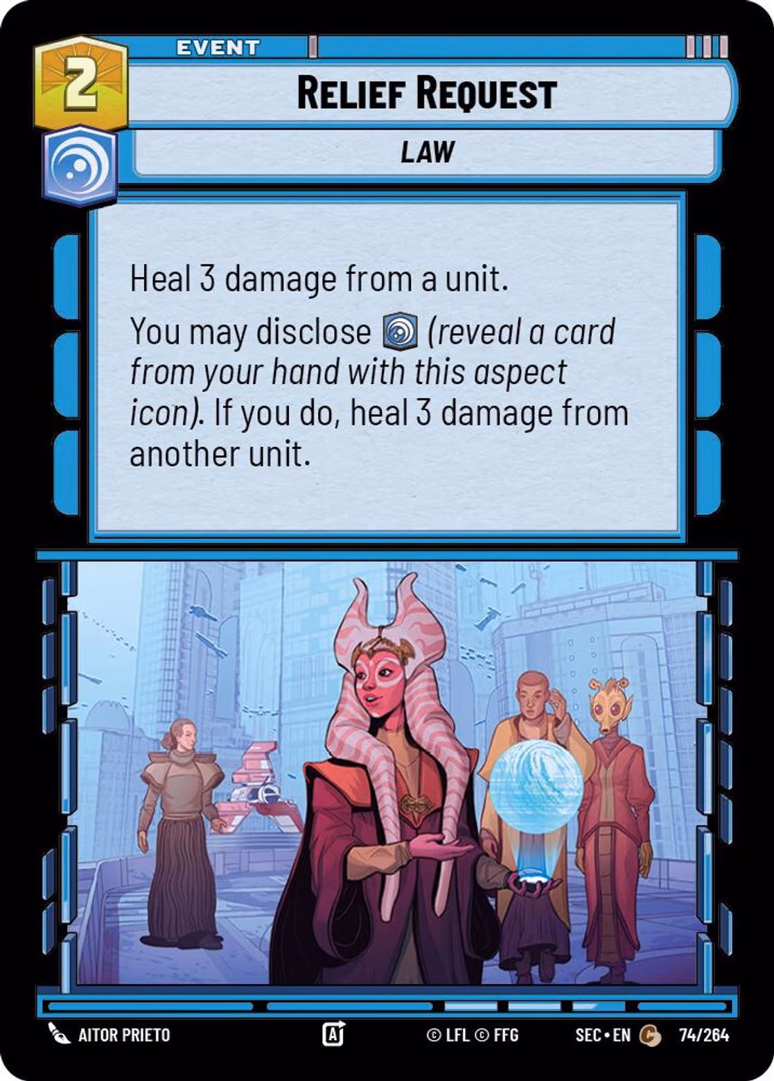Relief Request SEC-074 Star Wars Unlimited card