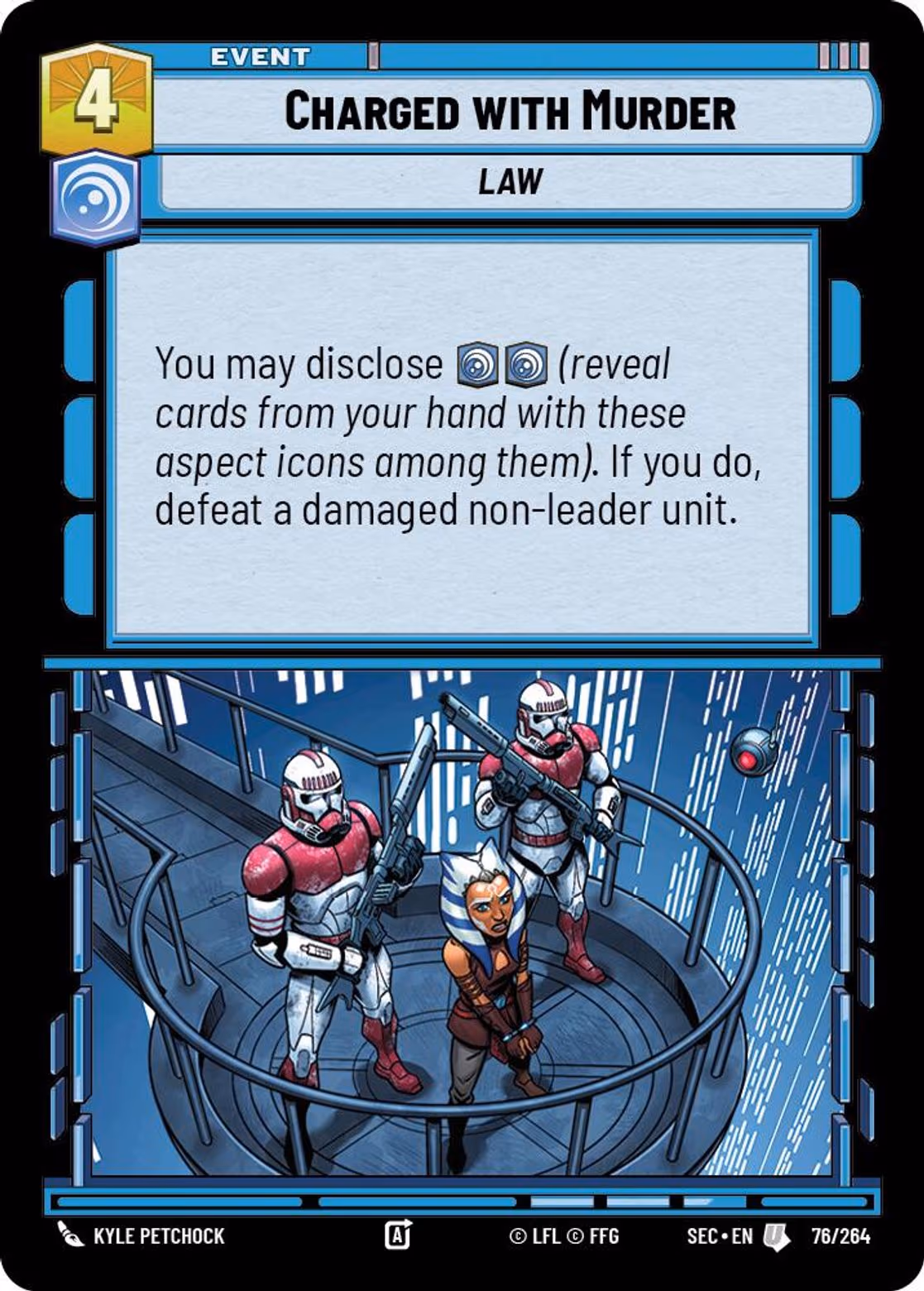 Charged with Murder SEC-076 Star Wars Unlimited card