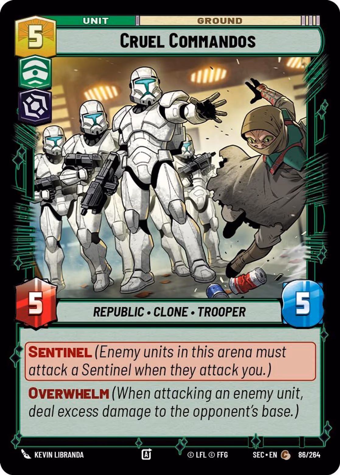 Cruel Commandos SEC-086 Star Wars Unlimited card