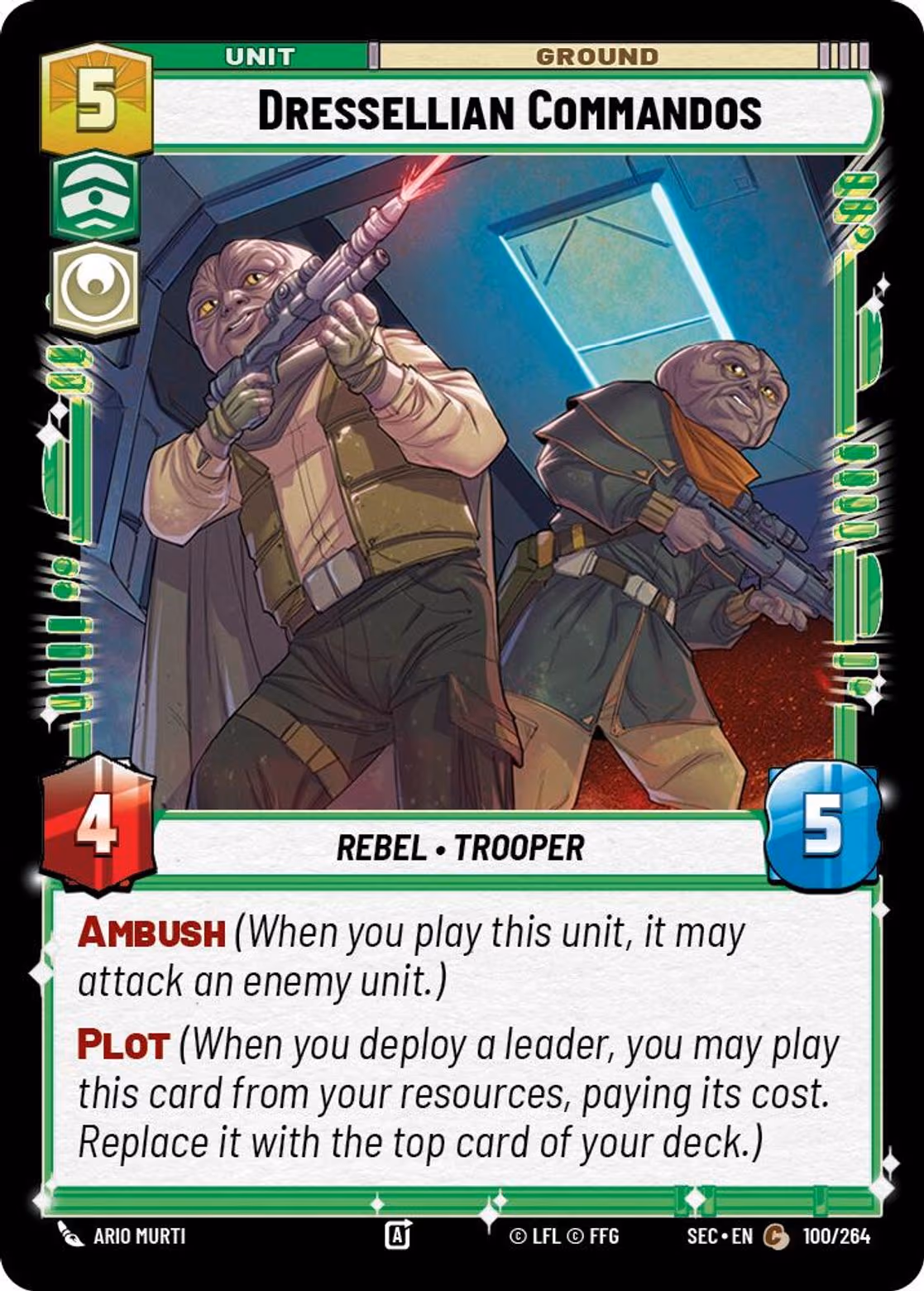 Dressellian Commandos SEC-100 Star Wars Unlimited card