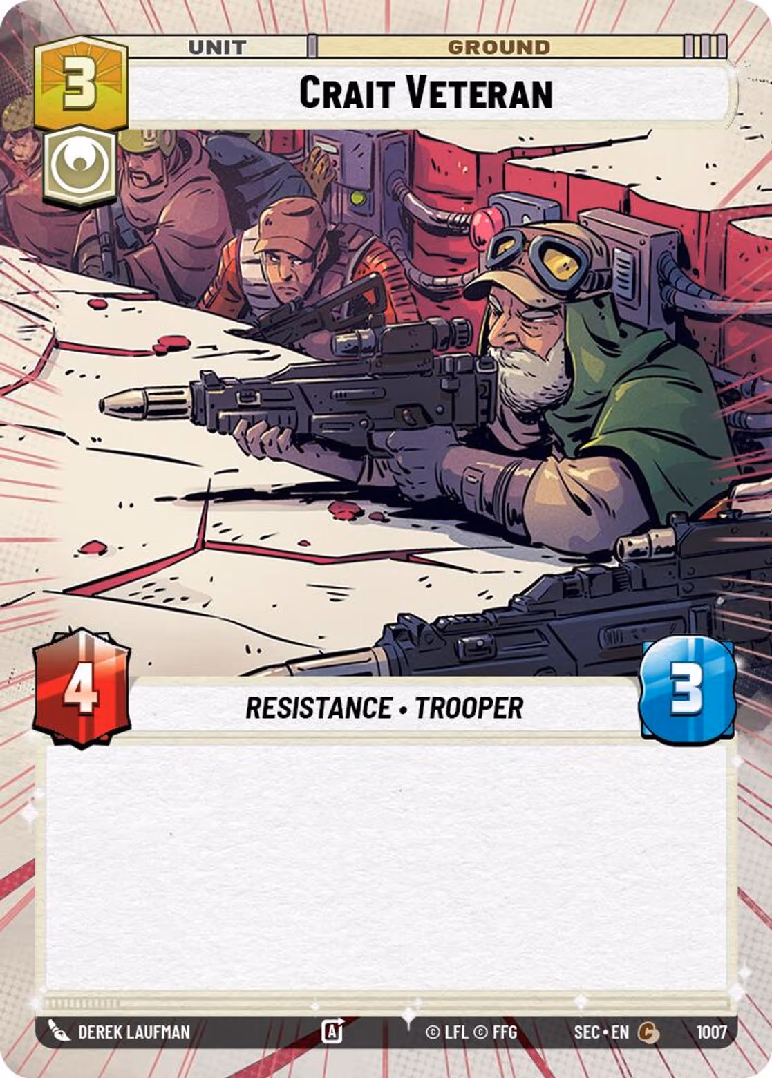 Crait Veteran SEC-1007 Hyperspace Foil Star Wars Unlimited card