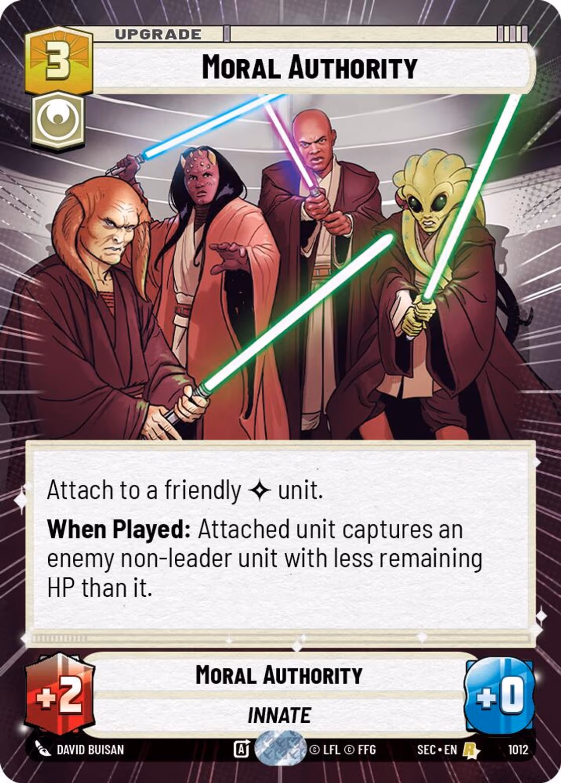 Moral Authority SEC-1012 Hyperspace Foil Star Wars Unlimited card