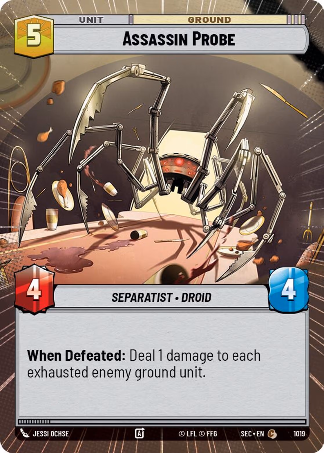 Assassin Probe SEC-1019 Hyperspace Foil Star Wars Unlimited card
