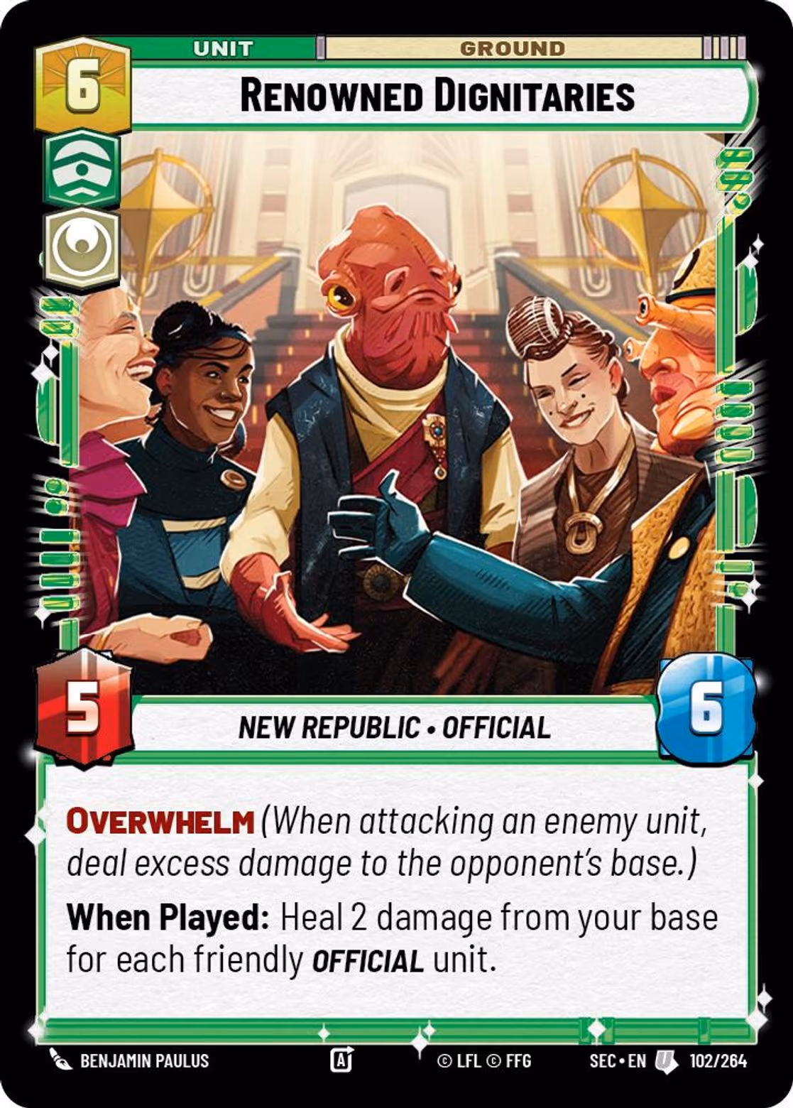 Renowned Dignitaries SEC-102 Star Wars Unlimited card