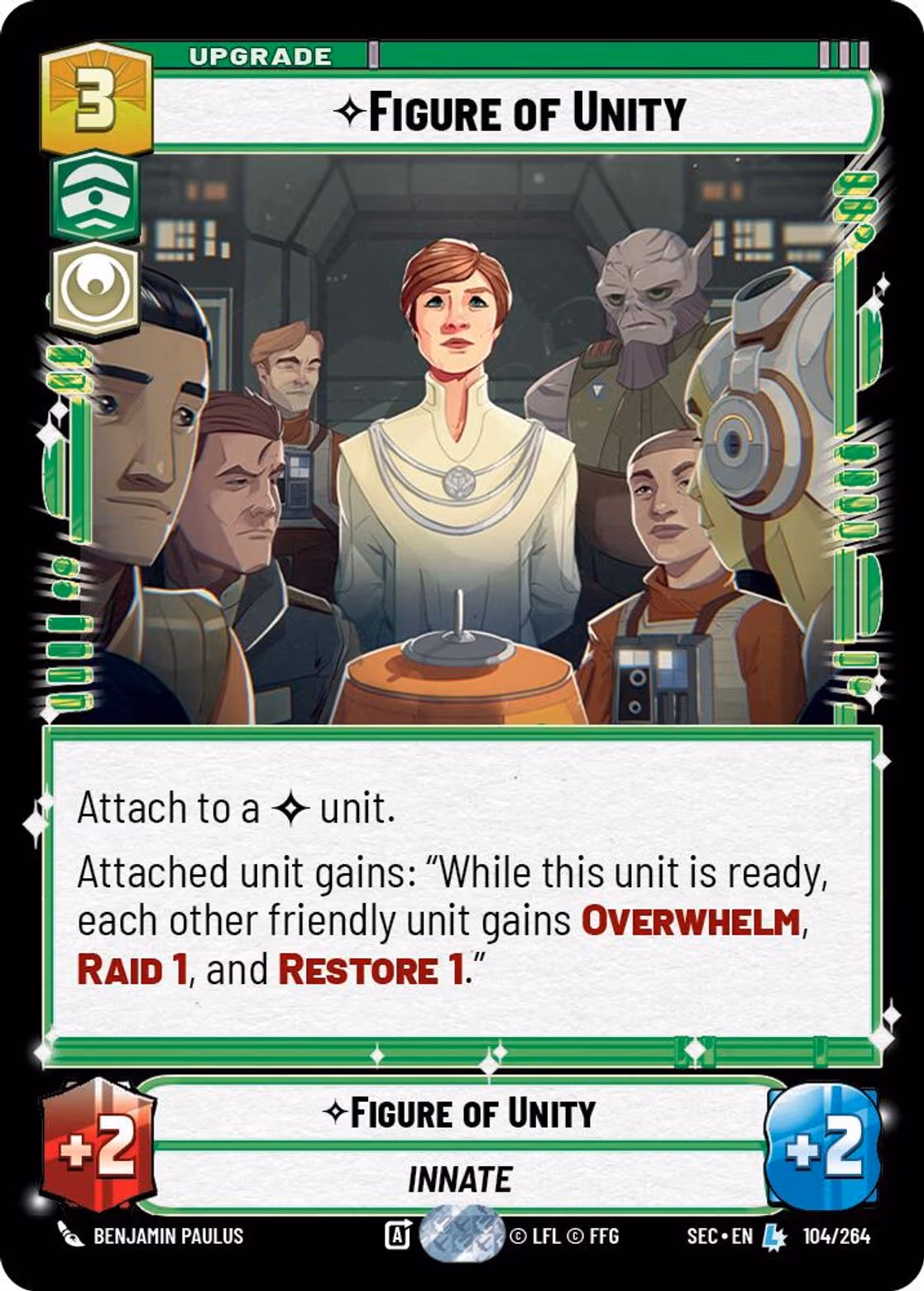 Figure of Unity SEC-104 Star Wars Unlimited card