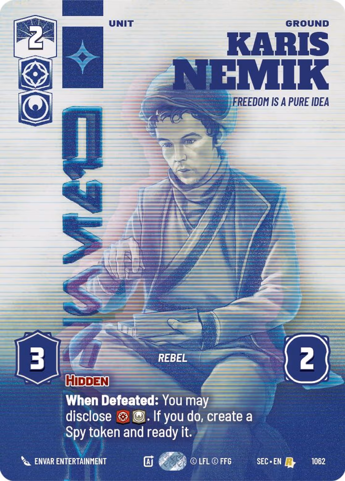 Karis Nemik - Freedom is a Pure Idea SEC-1062 Prestige Star Wars Unlimited card