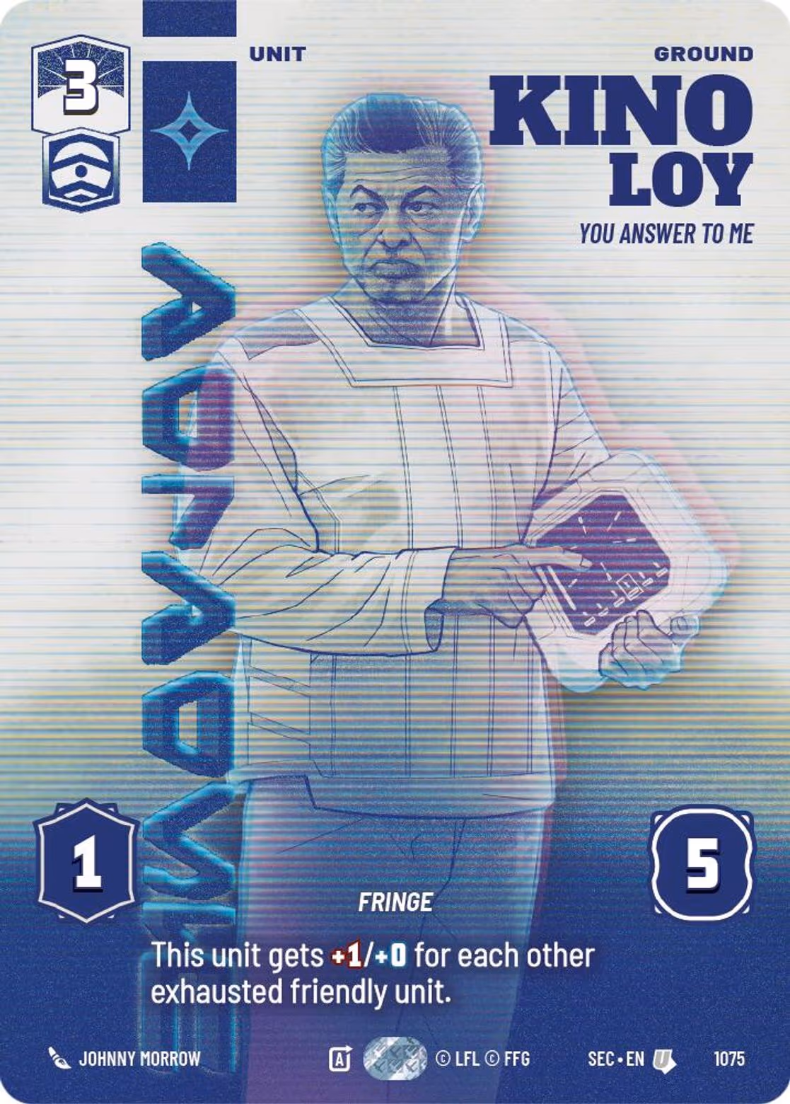 Kino Loy - You Answer to Me SEC-1075 Prestige Star Wars Unlimited card