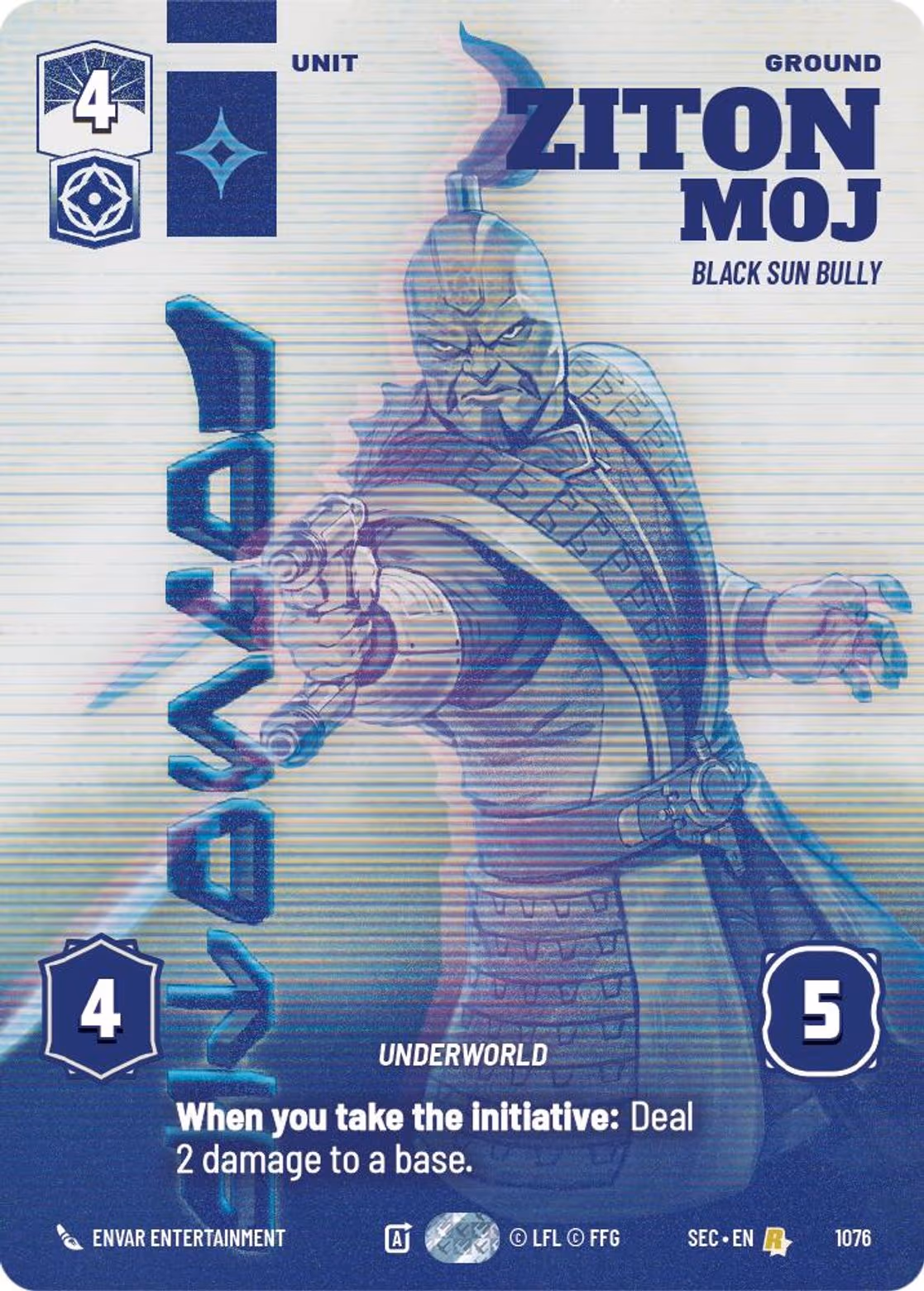 Ziton Moj - Black Sun Bully SEC-1076 Prestige Star Wars Unlimited card