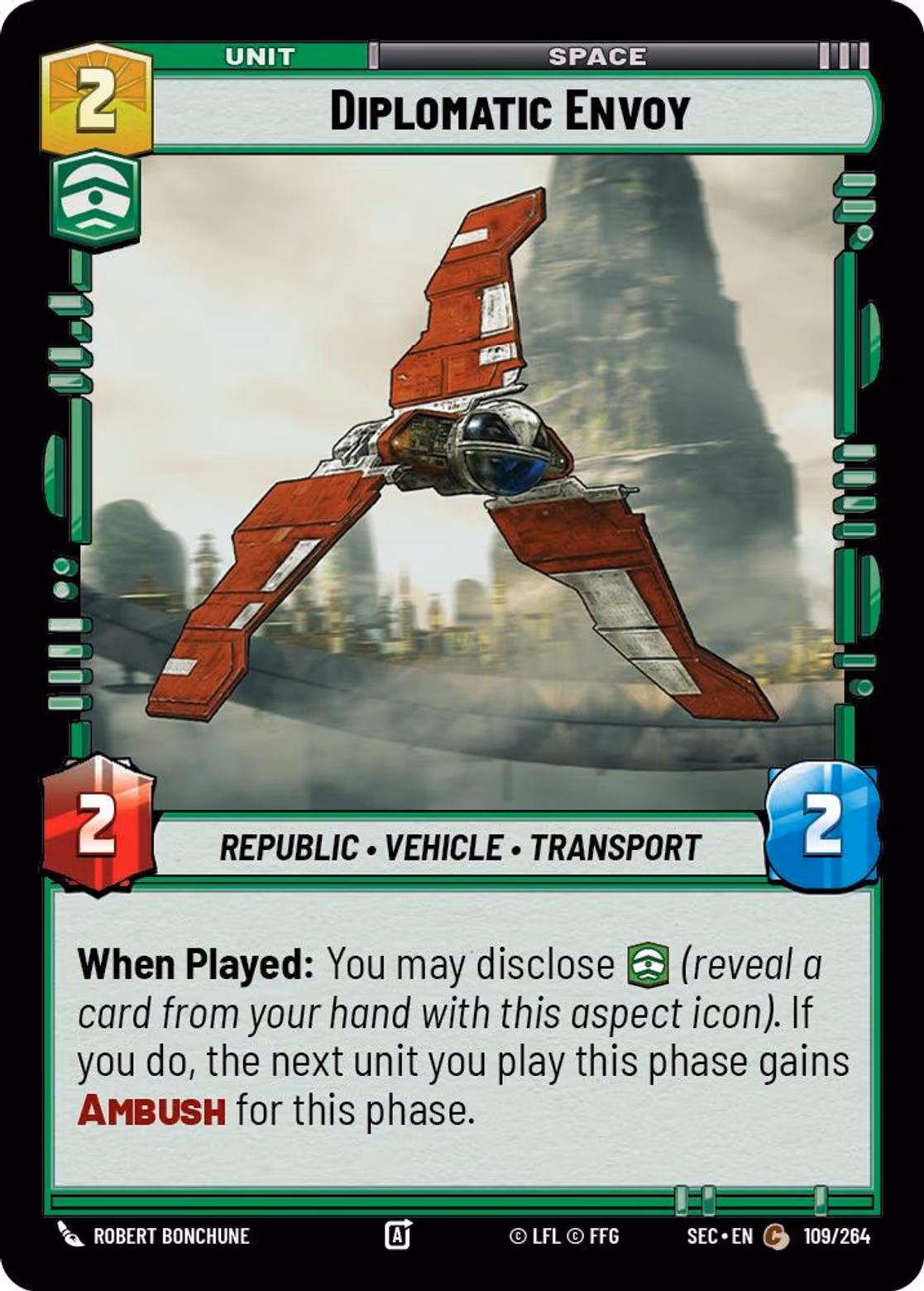 Diplomatic Envoy SEC-109 Star Wars Unlimited card