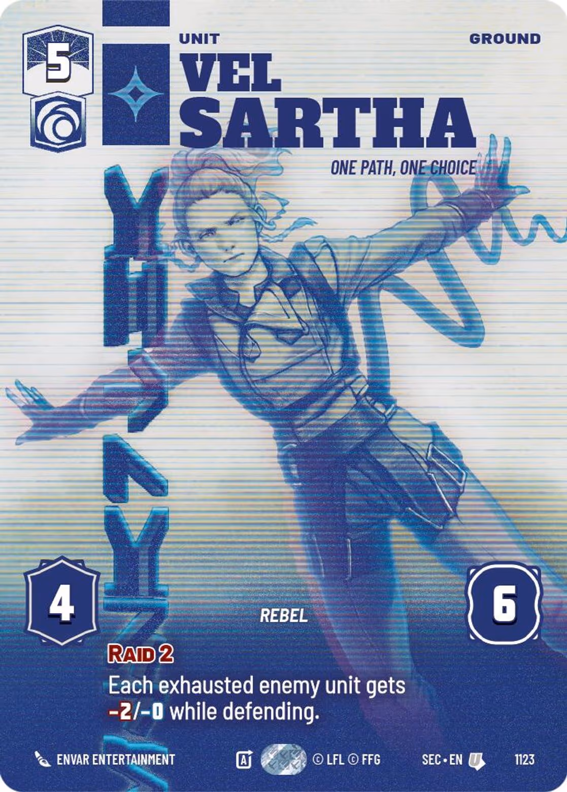 Vel Sartha - One Path, One Choice SEC-1123 Prestige Foil Star Wars Unlimited card