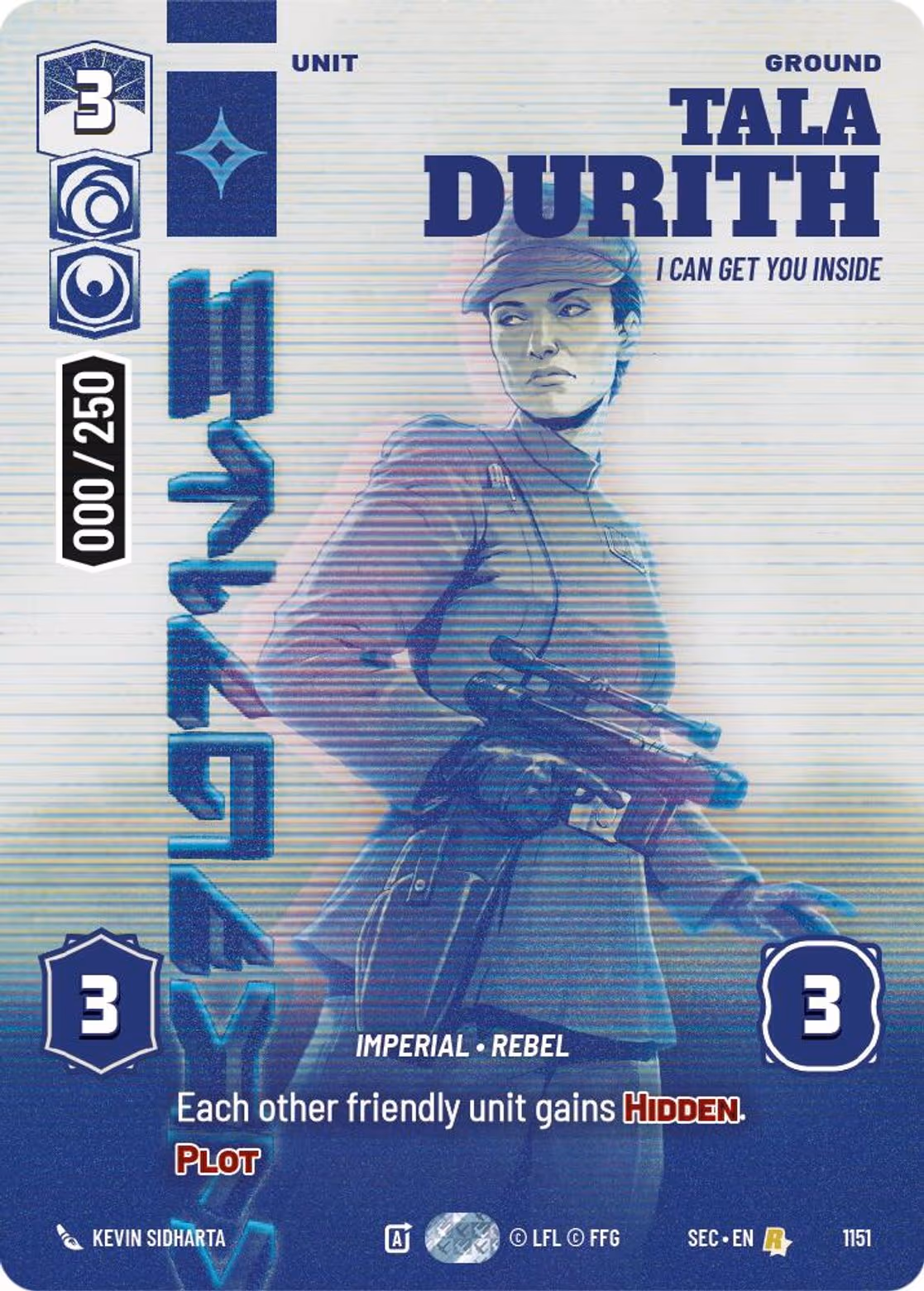 Tala Durith - I Can Get You Inside SEC-1151 Prestige Serialized Star Wars Unlimited card