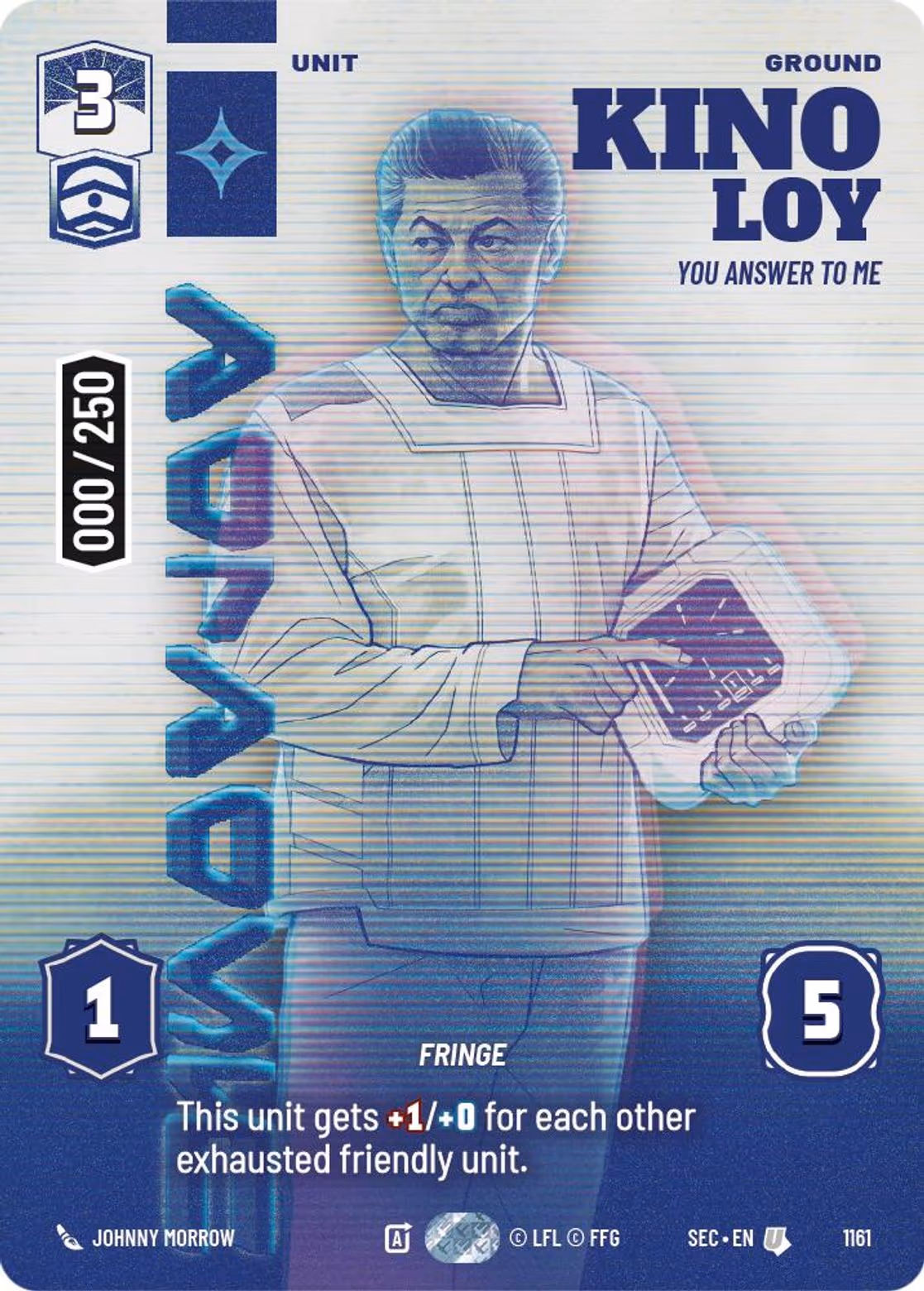 Kino Loy - You Answer to Me SEC-1161 Prestige Serialized Star Wars Unlimited card
