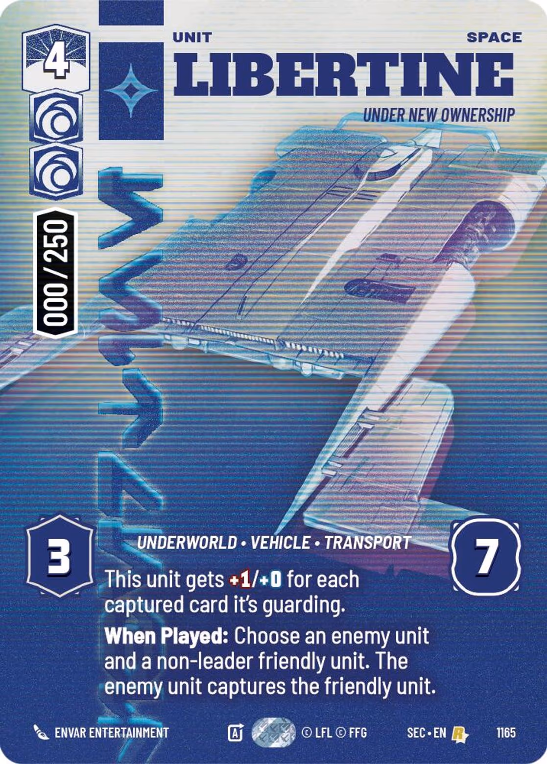 Libertine - Under New Ownership SEC-1165 Prestige Serialized Star Wars Unlimited card