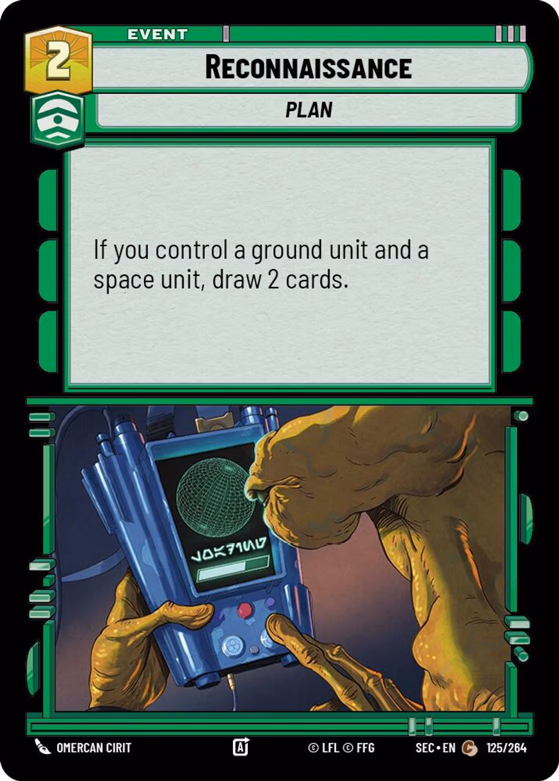 Reconnaissance SEC-125 Star Wars Unlimited card