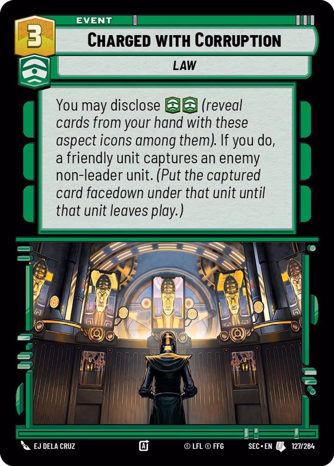 Charged with Corruption SEC-127 Star Wars Unlimited card