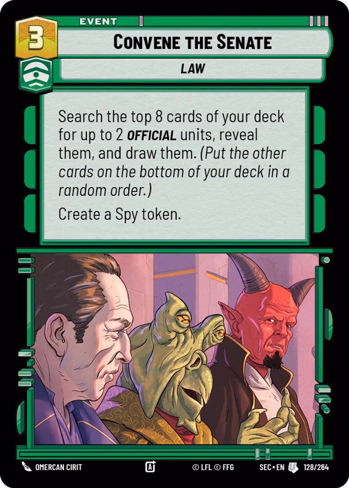 Convene the Senate SEC-128 Star Wars Unlimited card