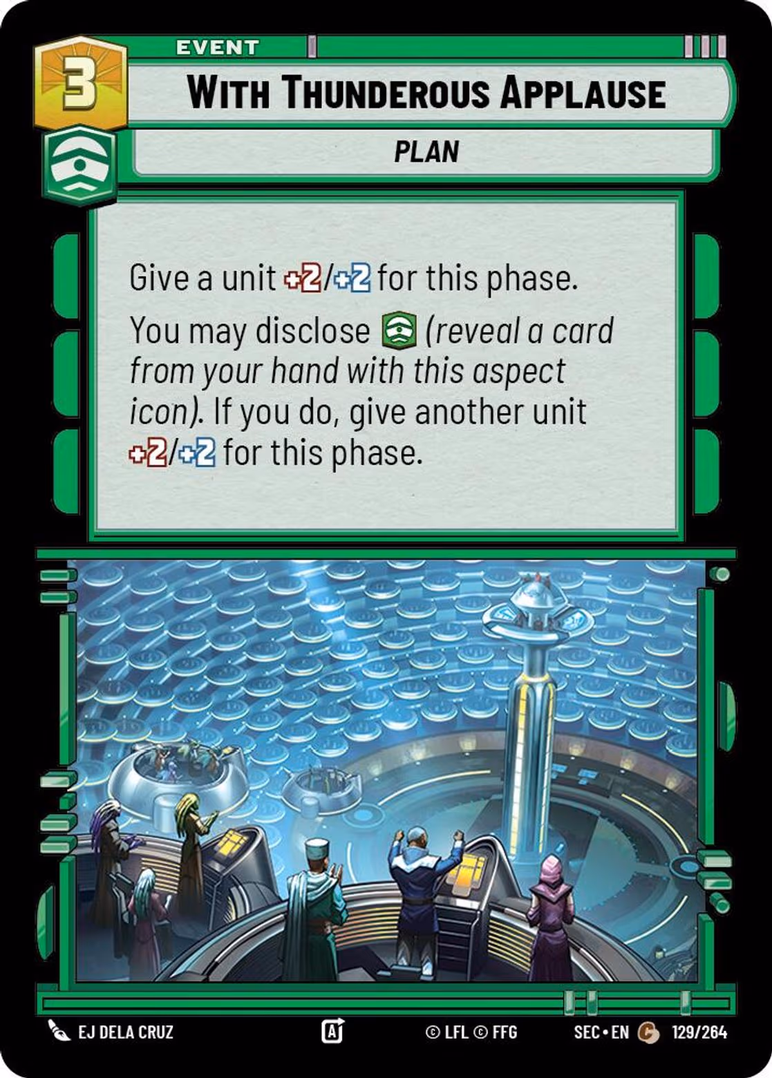With Thunderous Applause SEC-129 Star Wars Unlimited card