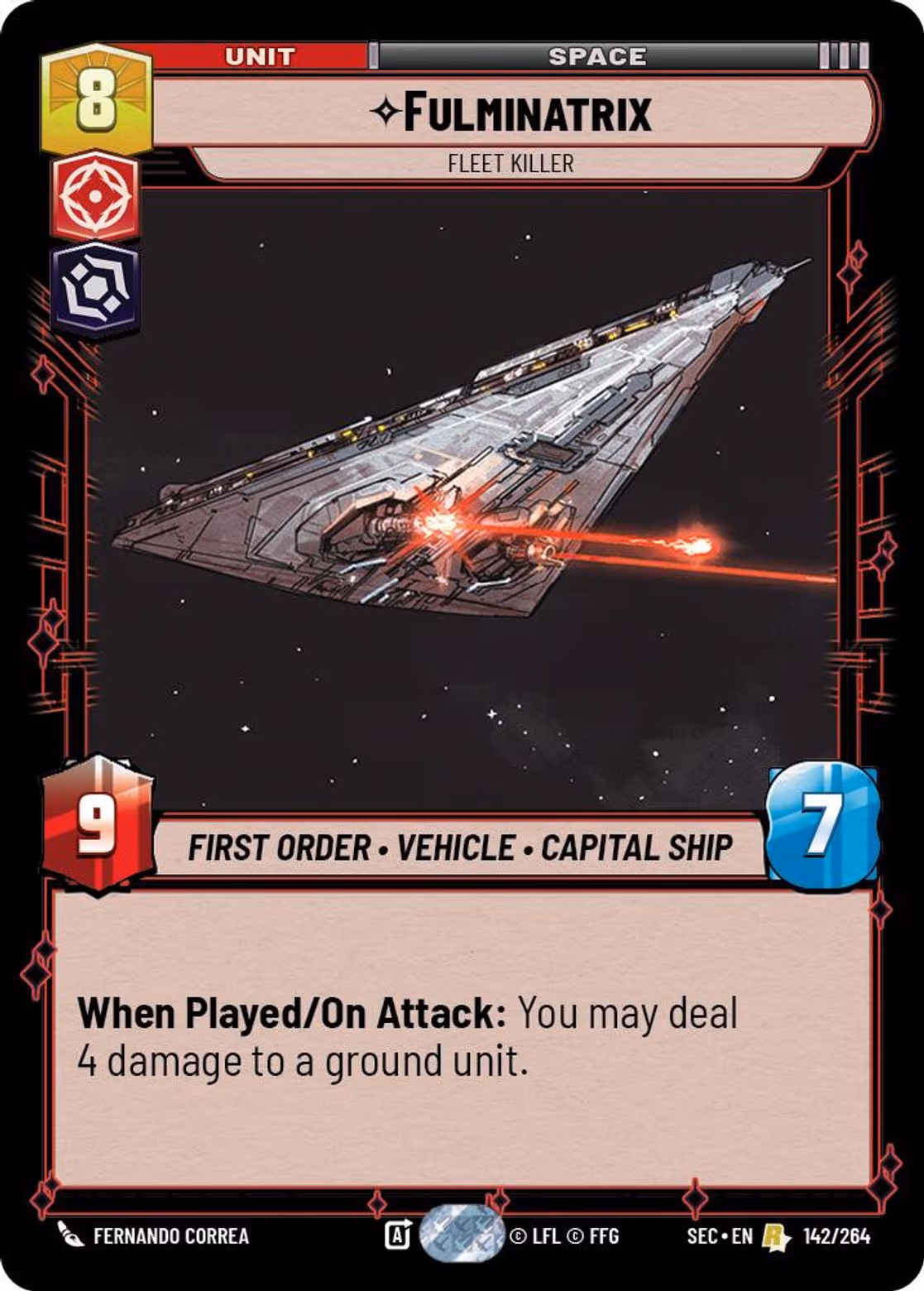 Fulminatrix - Fleet Killer SEC-142 Star Wars Unlimited card