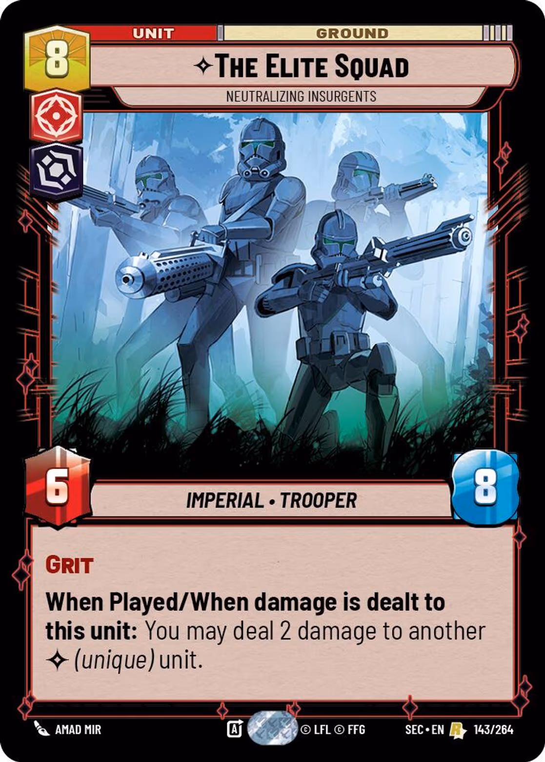 The Elite Squad - Neutralizing Insurgents SEC-143 Star Wars Unlimited card