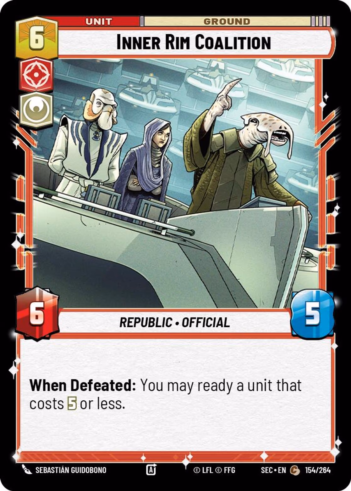 Inner Rim Coalition SEC-154 Star Wars Unlimited card