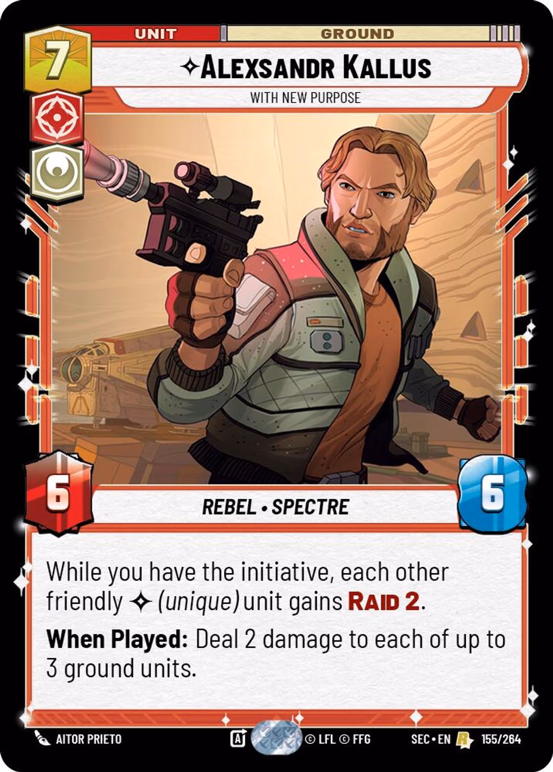Alexsandr Kallus - With New Purpose SEC-155 Star Wars Unlimited card