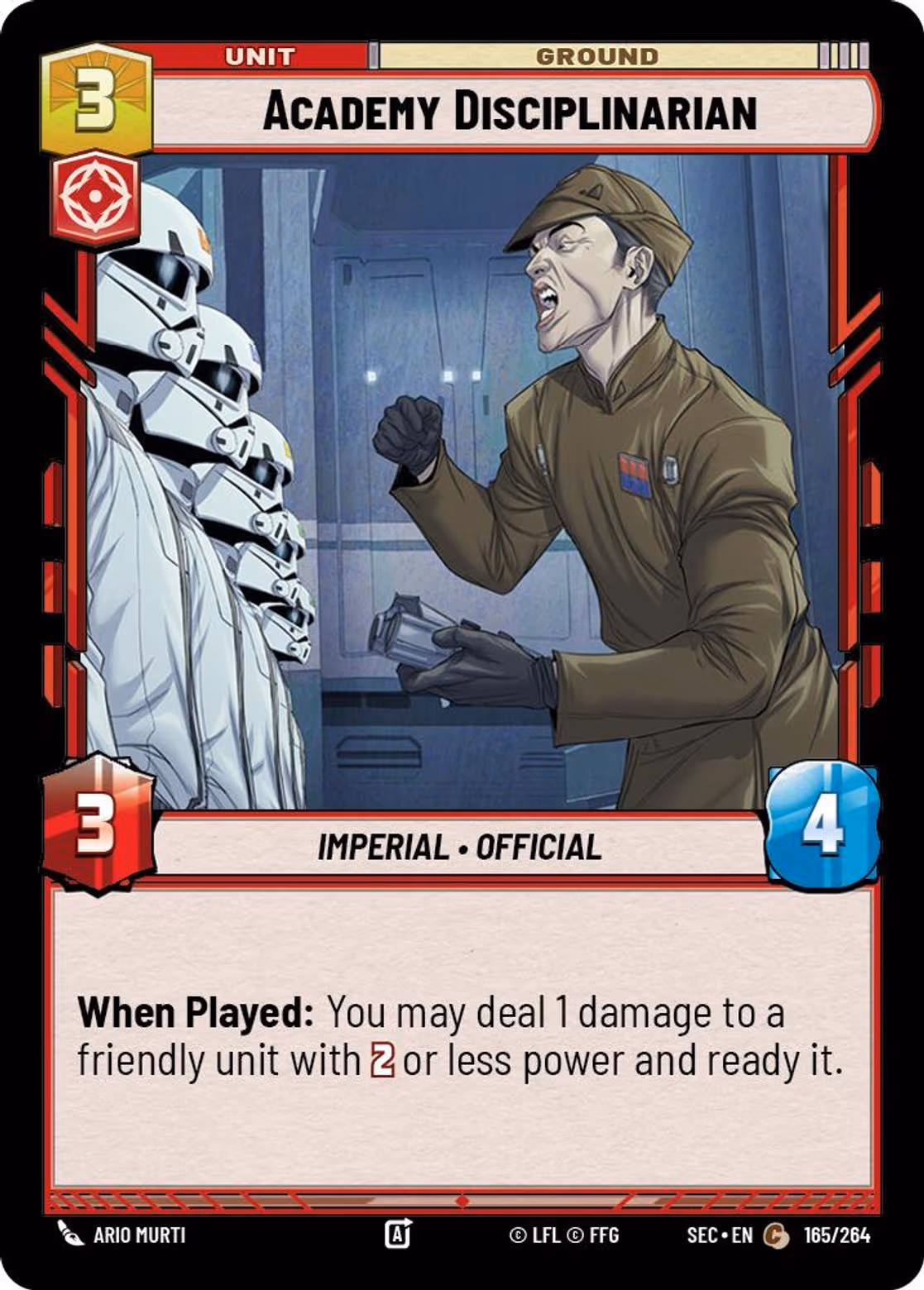 Academy Disciplinarian SEC-165 Star Wars Unlimited card