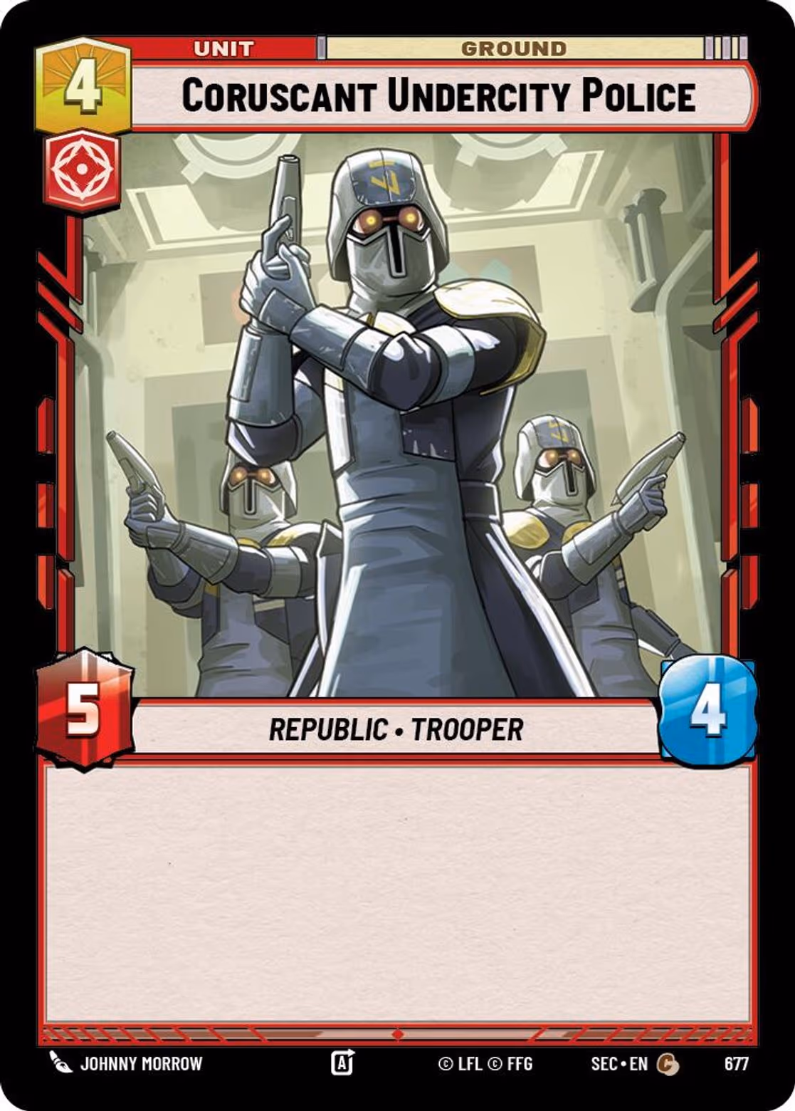 Coruscant Undercity Police SEC-167 Star Wars Unlimited card