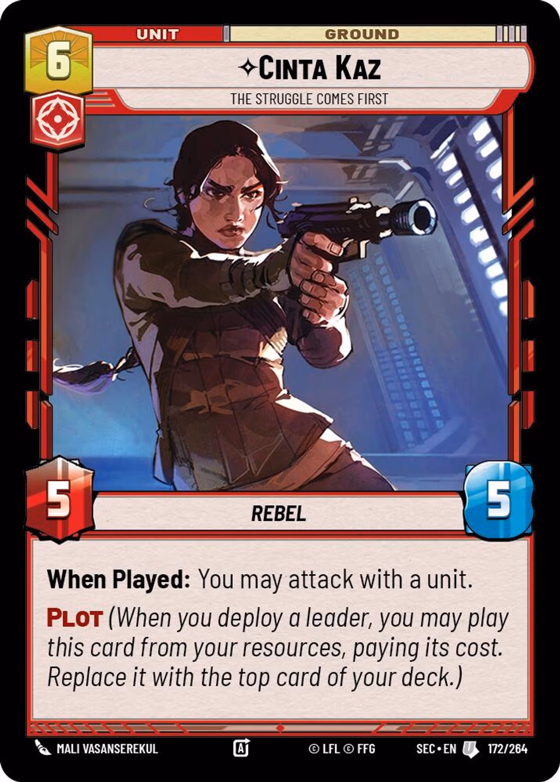 Cinta Kaz - The Struggle Comes First SEC-172 Star Wars Unlimited card
