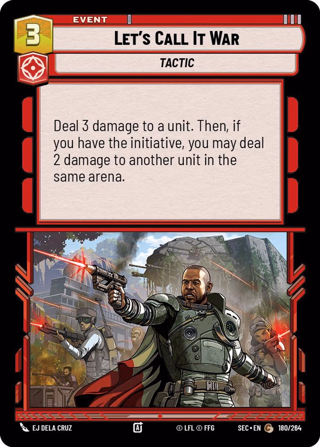 Let's Call It War SEC-180 Star Wars Unlimited card