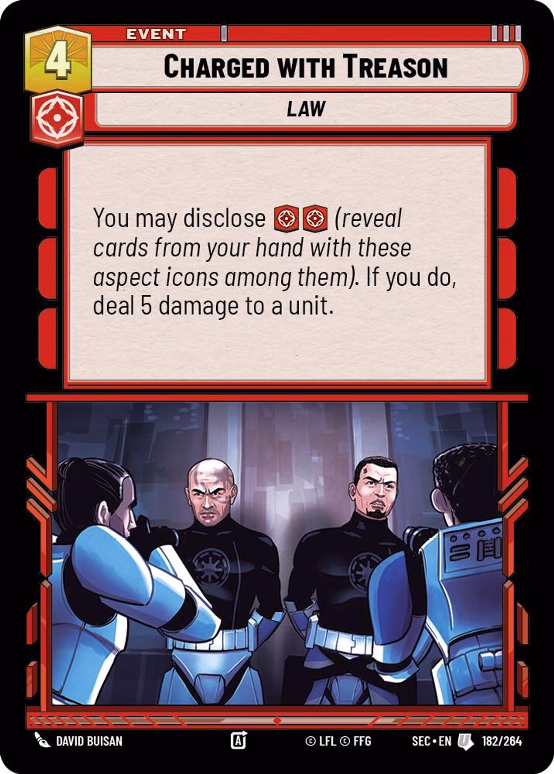 Charged with Treason SEC-182 Star Wars Unlimited card