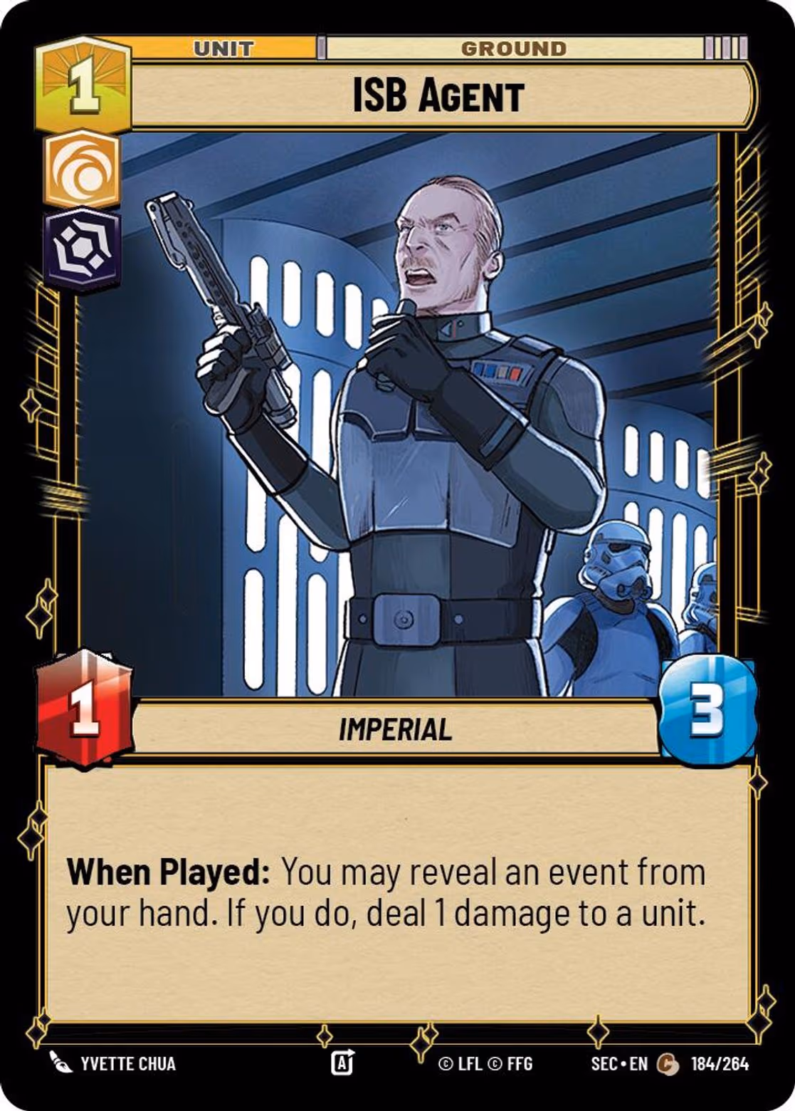 ISB Agent SEC-184 Star Wars Unlimited card