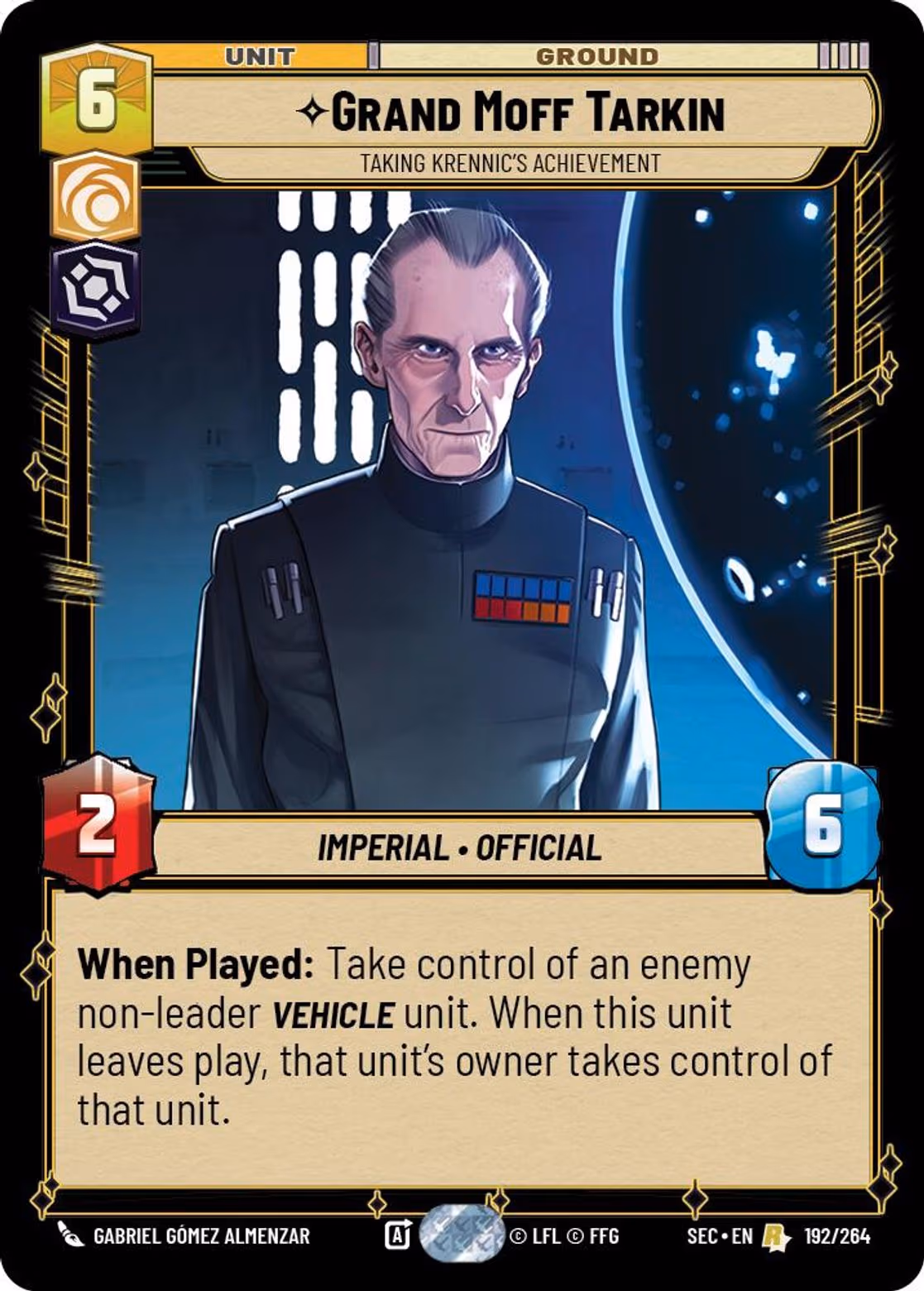 Grand Moff Tarkin - Taking Krennic's Achievement SEC-192 Star Wars Unlimited card