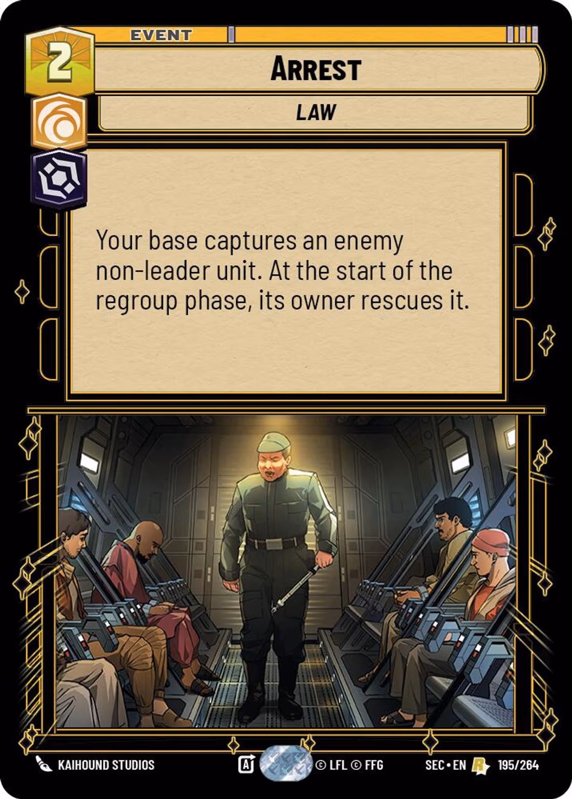 Arrest SEC-195 Star Wars Unlimited card