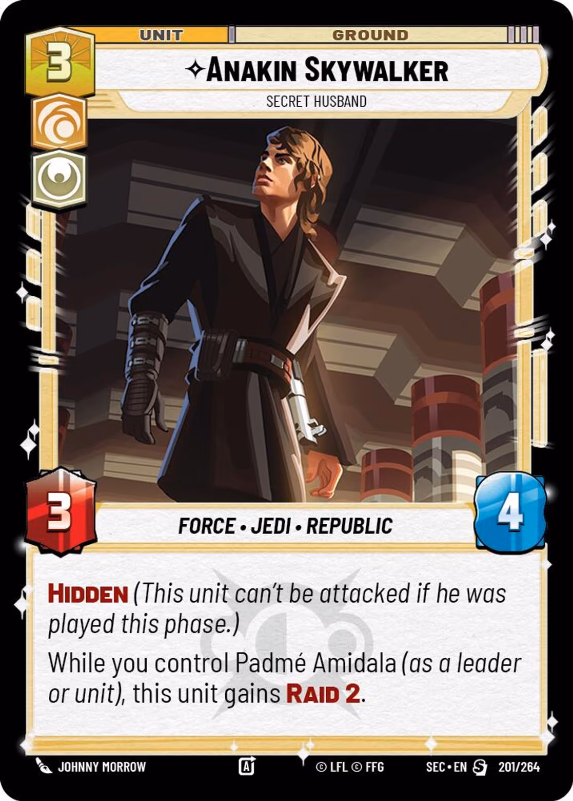 Anakin Skywalker - Secret Husband SEC-201 Star Wars Unlimited card