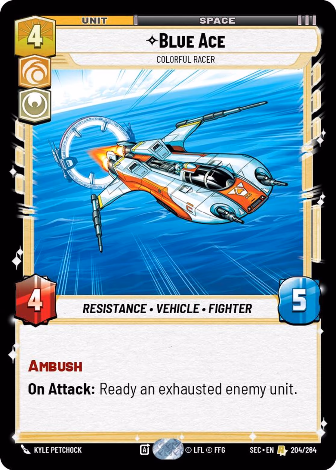 Blue Ace - Colorful Racer SEC-204 Star Wars Unlimited card