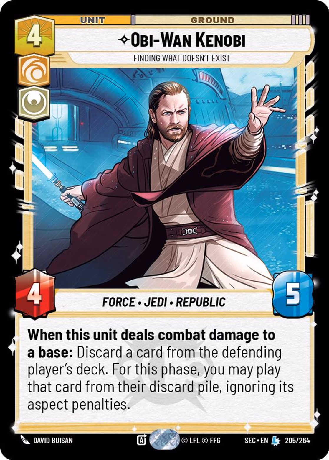 Obi-Wan Kenobi - Finding What Doesn't Exist SEC-205 Star Wars Unlimited card