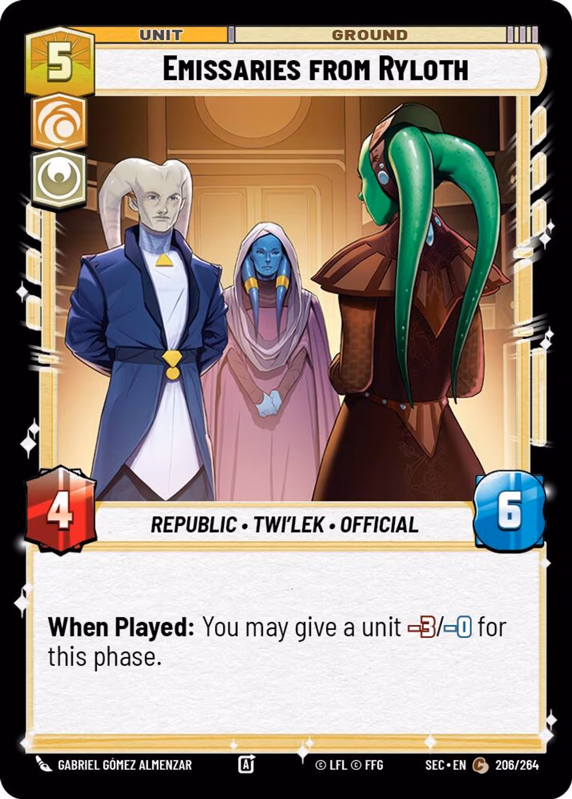 Emissaries from Ryloth SEC-206 Star Wars Unlimited card