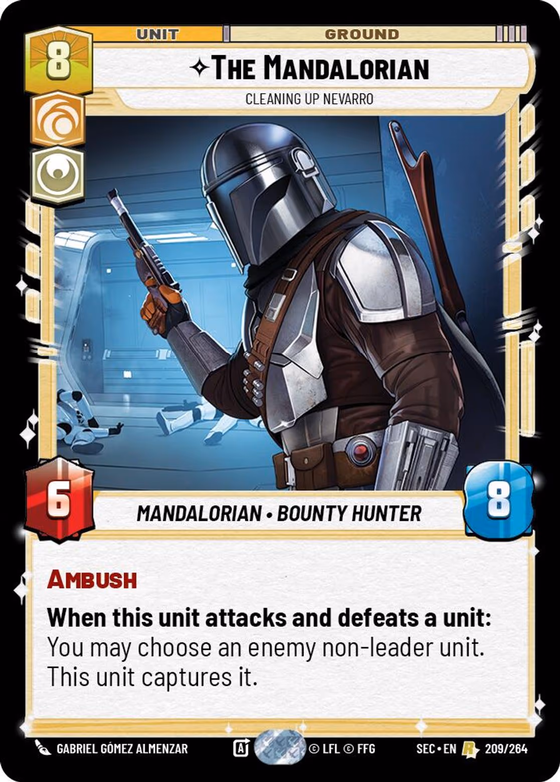 The Mandalorian - Cleaning Up Nevarro SEC-209 Star Wars Unlimited card