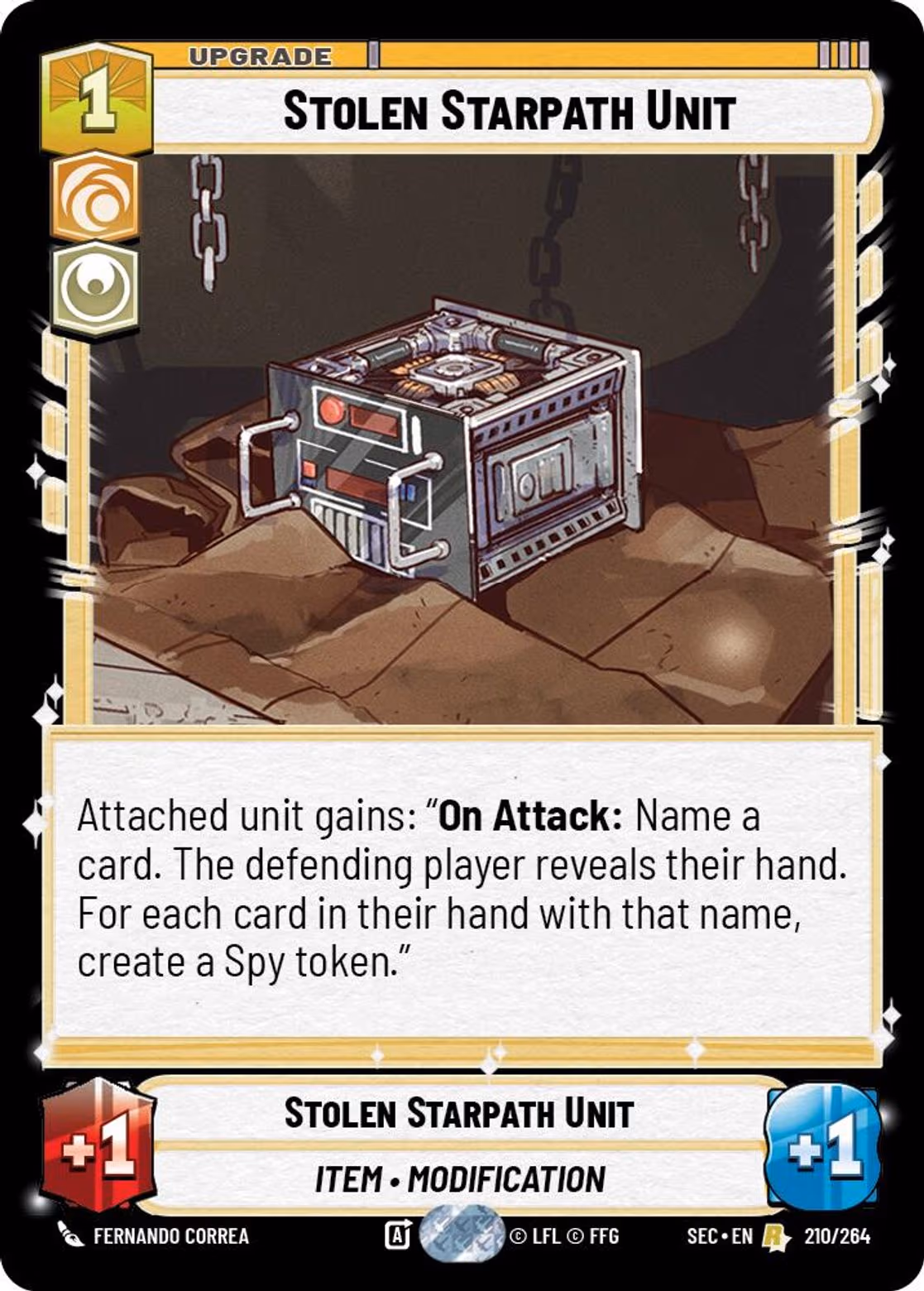 Stolen Starpath Unit SEC-210 Star Wars Unlimited card
