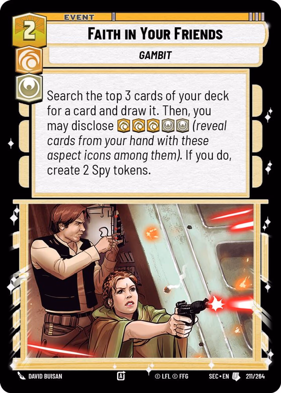 Faith in Your Friends SEC-211 Star Wars Unlimited card
