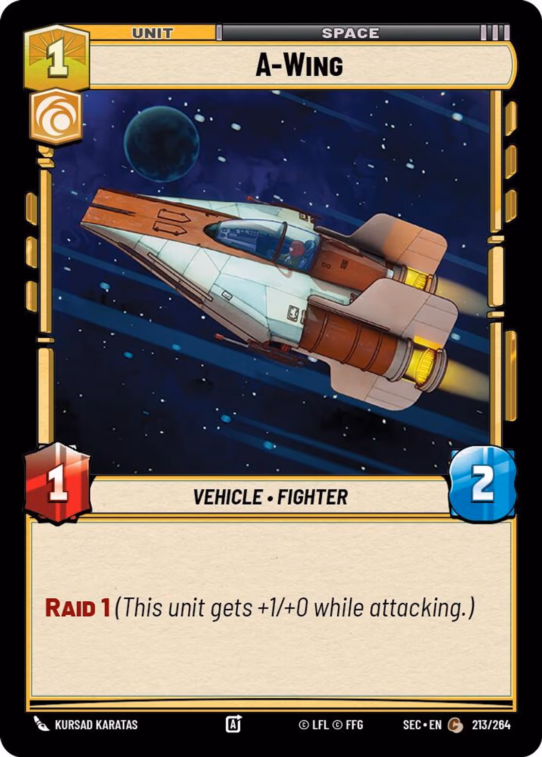 A-Wing SEC-213 Star Wars Unlimited card