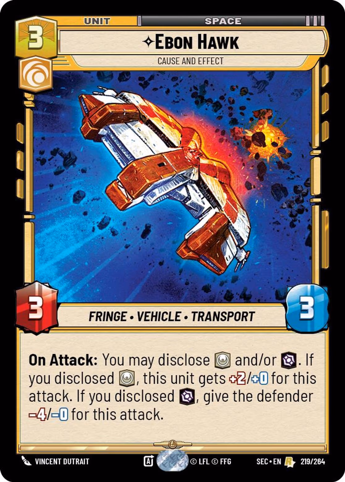 Ebon Hawk - Cause and Effect SEC-219 Star Wars Unlimited card