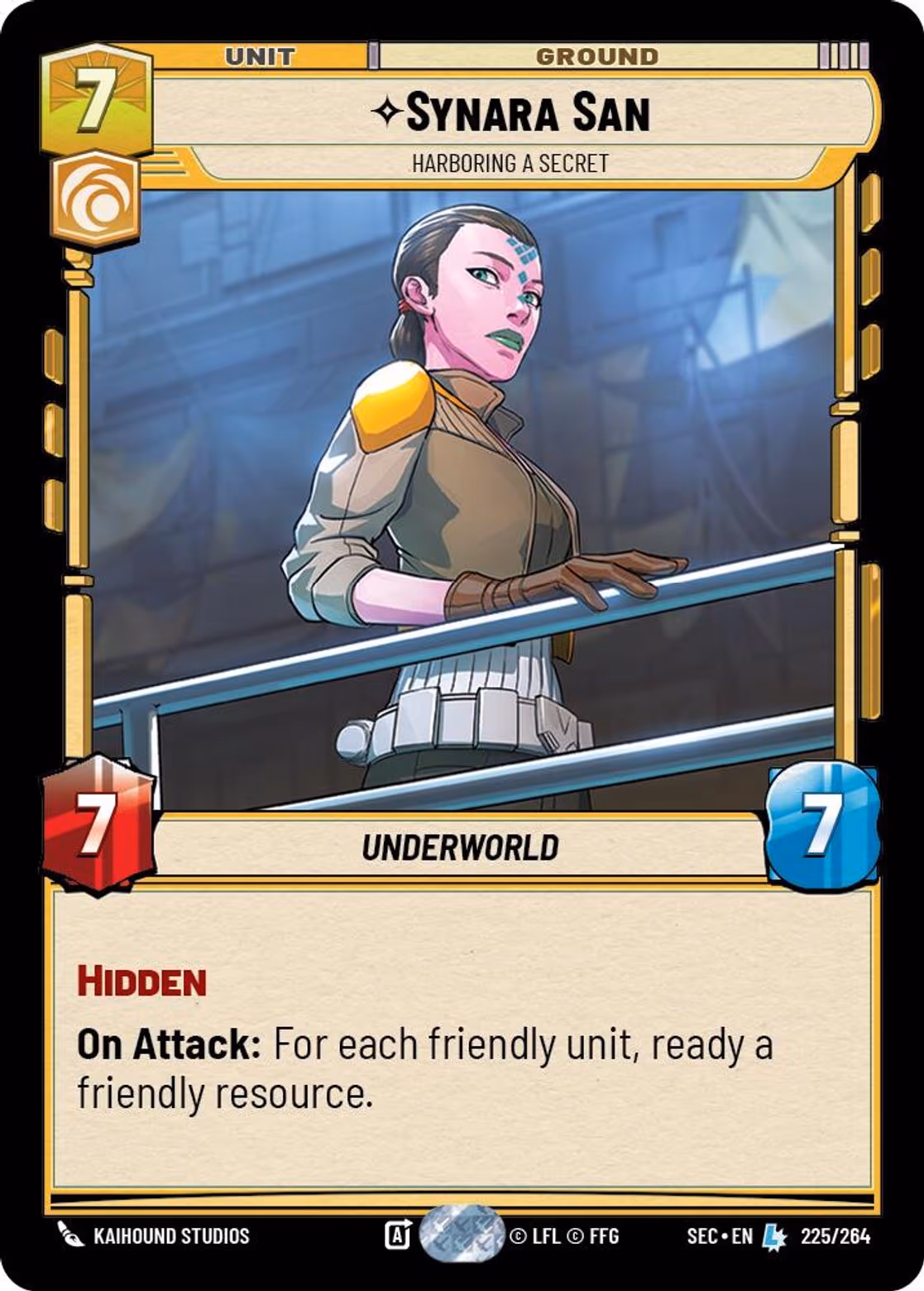 Synara San - Harboring a Secret SEC-225 Star Wars Unlimited card