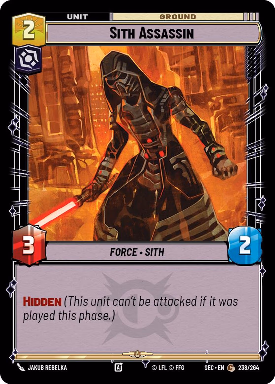 Sith Assassin SEC-238 Star Wars Unlimited card
