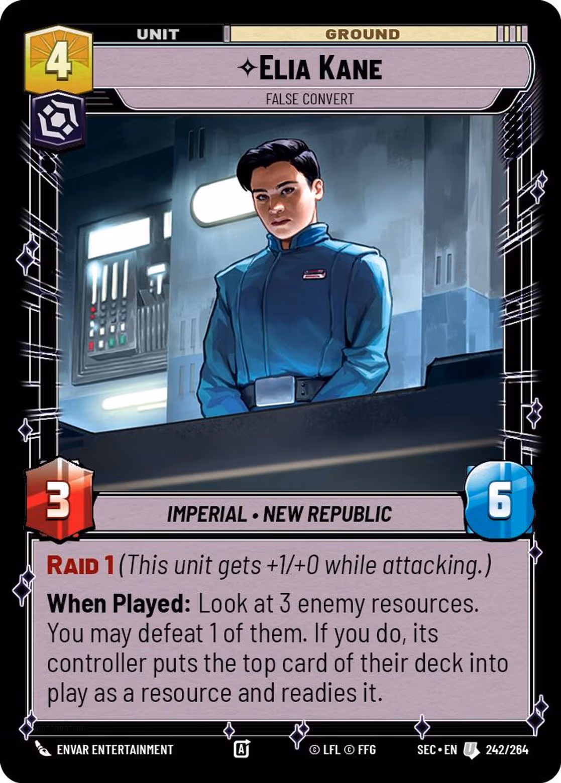 Elia Kane - False Convert SEC-242 Star Wars Unlimited card