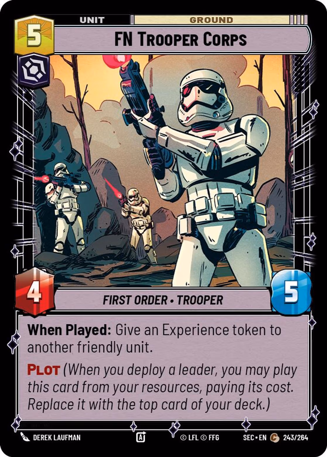 FN Trooper Corps SEC-243 Star Wars Unlimited card
