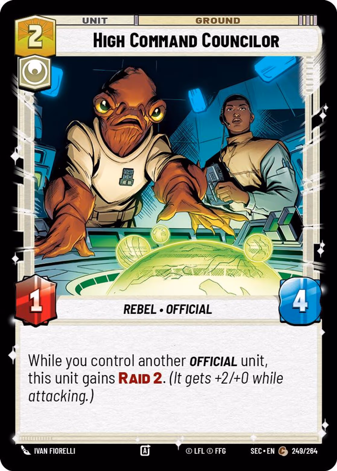 High Command Councilor SEC-249 Star Wars Unlimited card