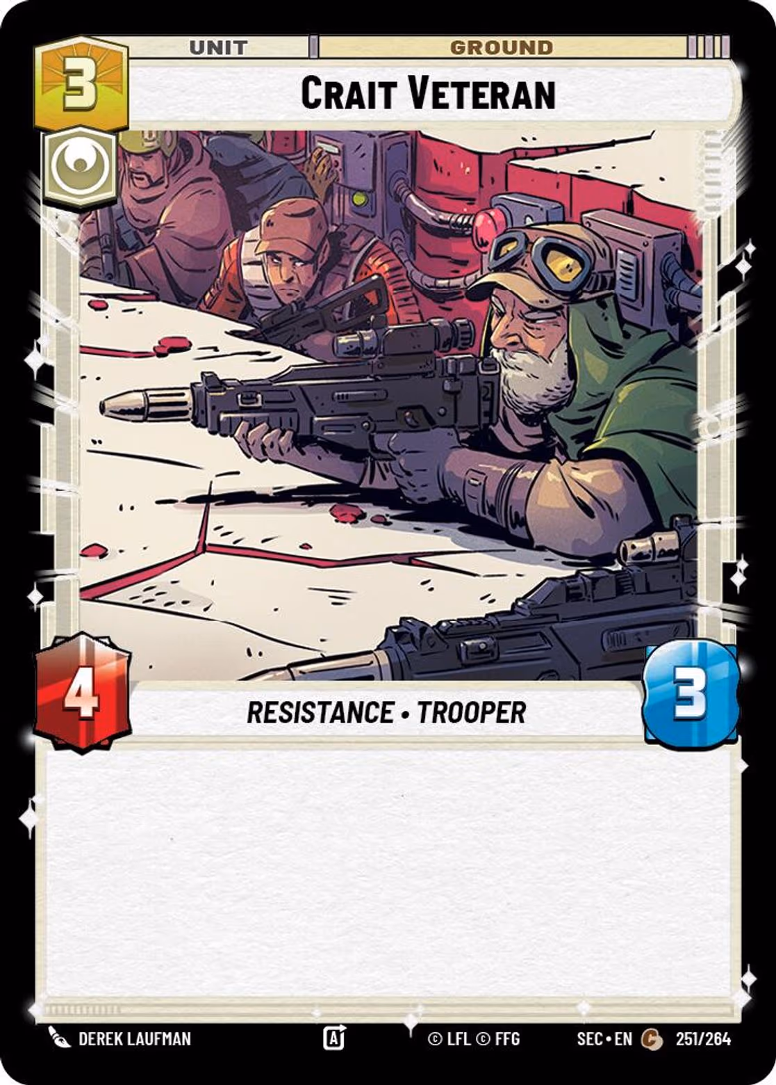 Crait Veteran SEC-251 Star Wars Unlimited card