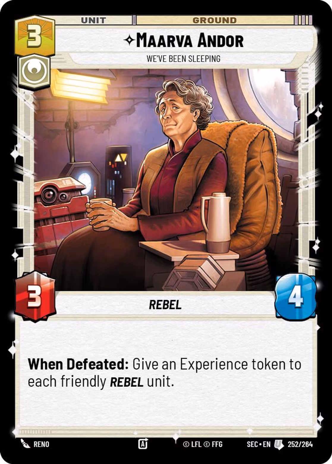 Maarva Andor - We've Been Sleeping SEC-252 Star Wars Unlimited card