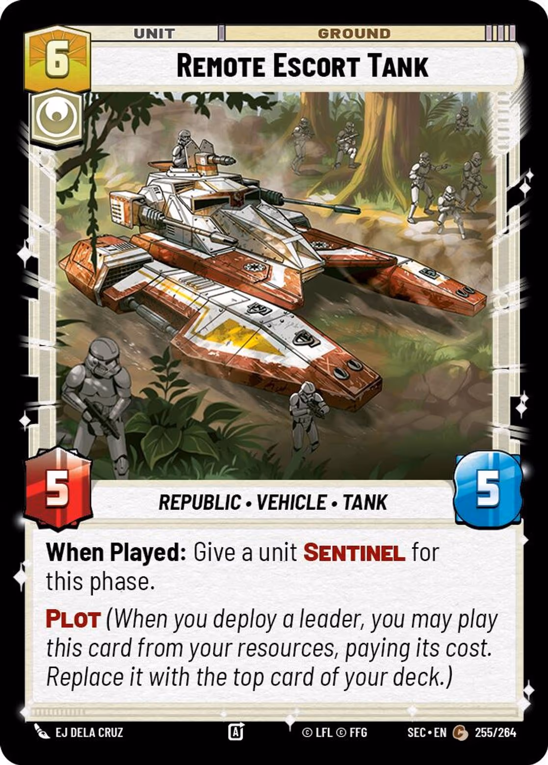 Remote Escort Tank SEC-255 Star Wars Unlimited card